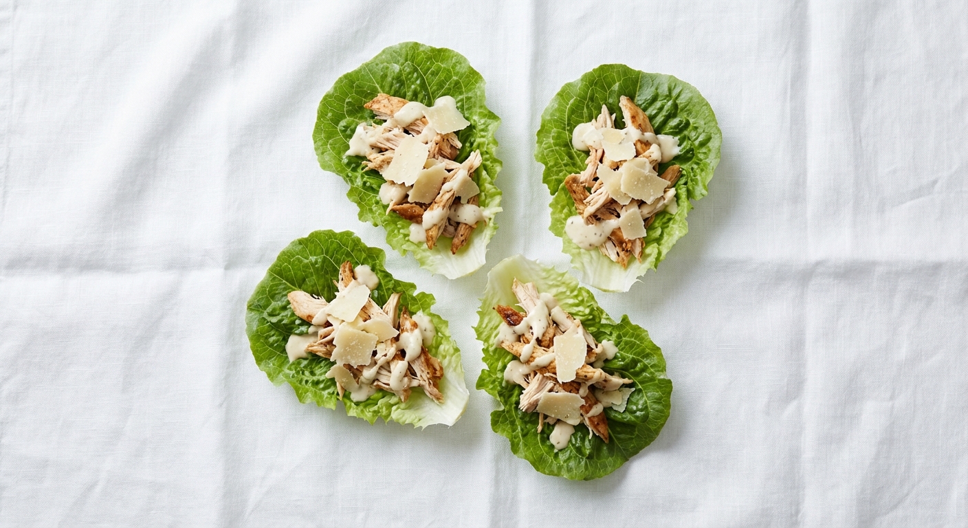 Chicken Caesar Lettuce Cups