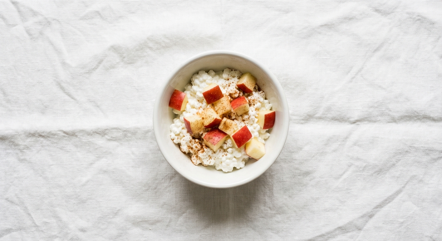 Cottage Cheese and Cinnamon Apple Bowl