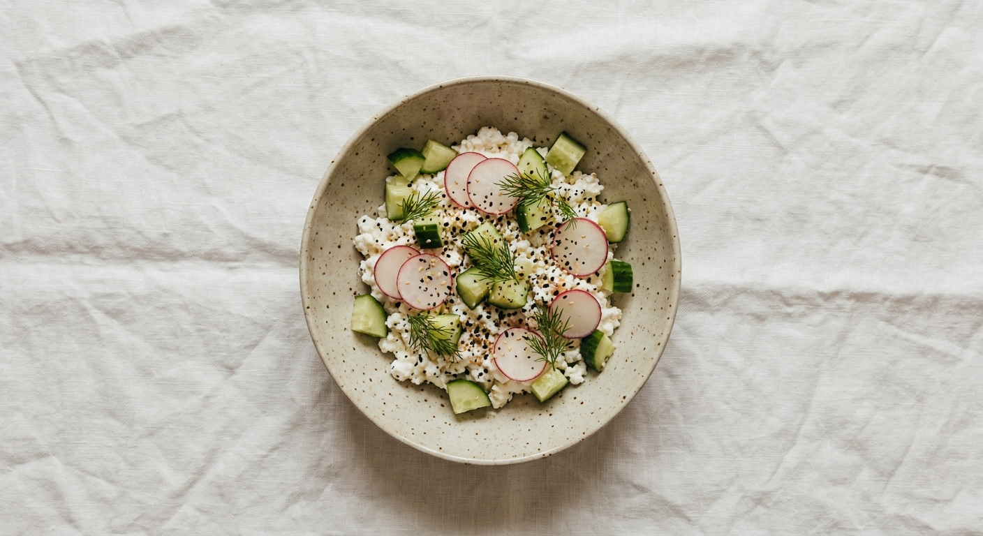 Cottage Cheese and Cucumber Savoury Bowl