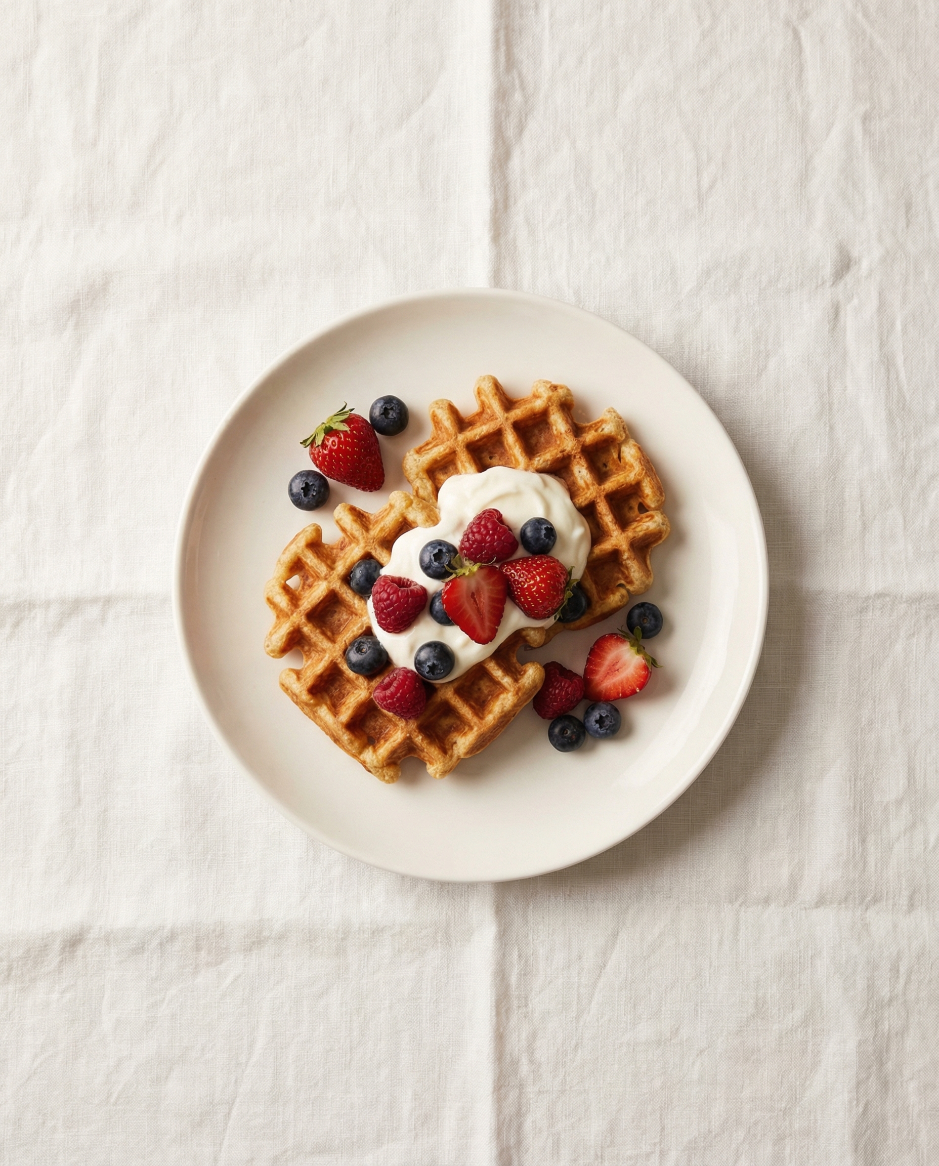Protein Waffles with Berries