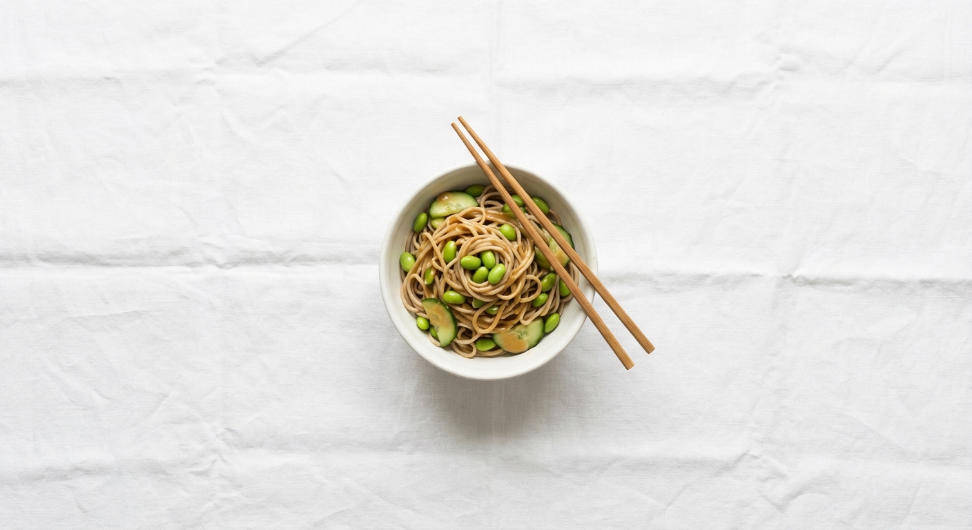 Sesame Peanut Noodles with Edamame