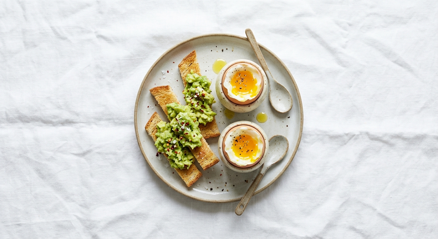Soft-Boiled Eggs with Smoked Salmon Soldiers