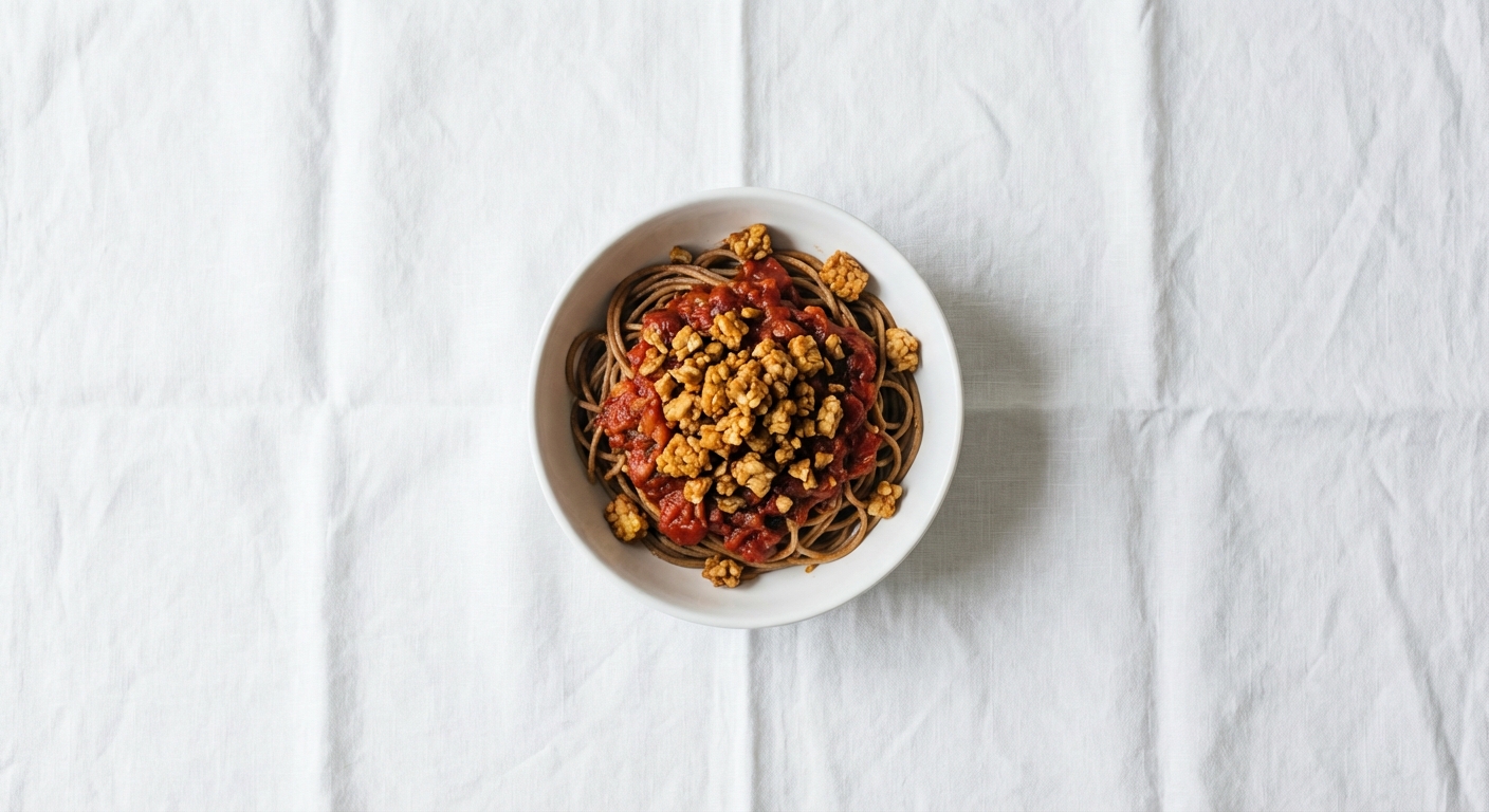 Tempeh Bolognese with Wholemeal Pasta