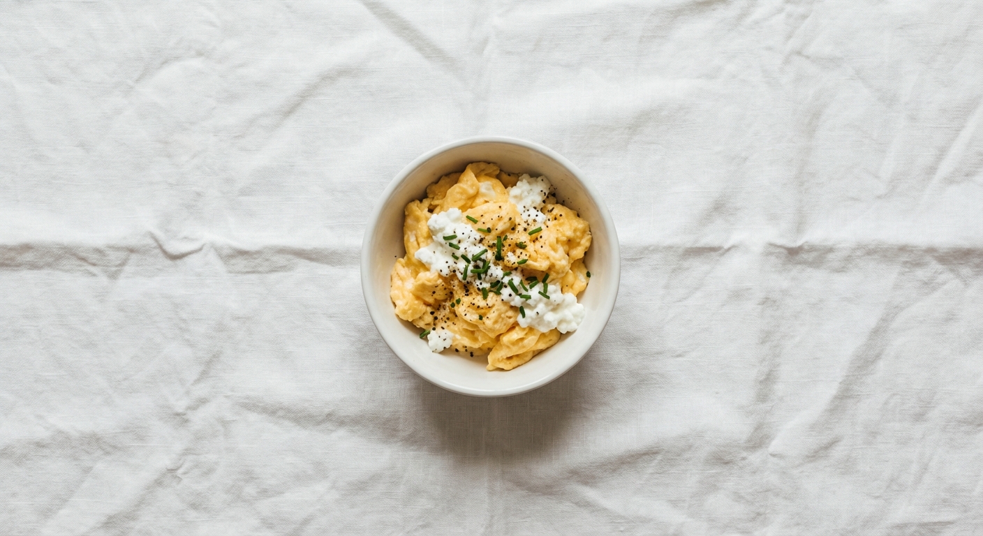 Two-Egg Scramble with Cottage Cheese